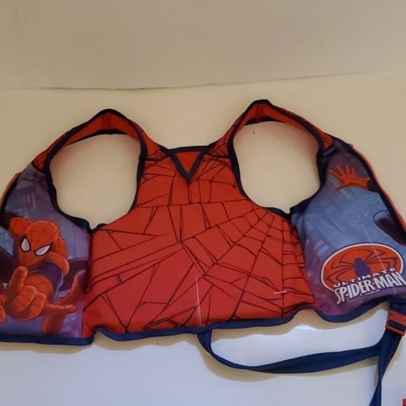 Spider Man Life Vest Swim Swimming Float Floatation Device Zip Up 2 T Toddler - Picture 2 of 7